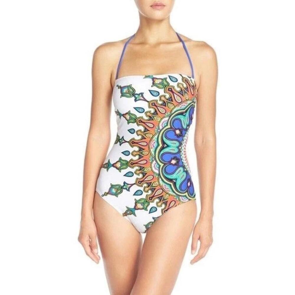 Trina turk multicoloured paisley one piece swimsuit